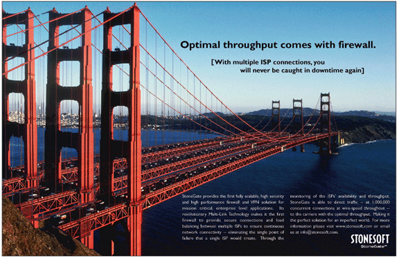 Golden gate magazine advertising design and digital photoshop retouching.